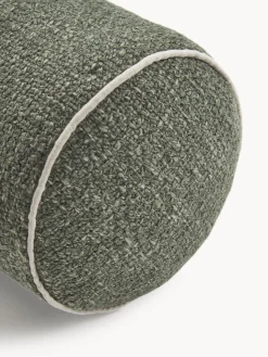 Cojín rulo en tejido bouclé con ribete Aya