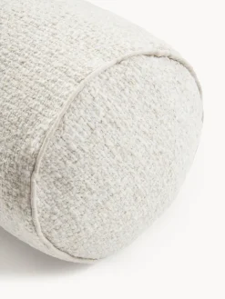 Cojín rulo en tejido bouclé con ribete Aya