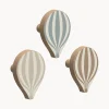 Colgadores de pared artesanales de madera de haya Ballon, 3 uds.