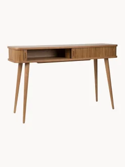 Consola de madera con puertas enrollables y frente acanalado Barbier