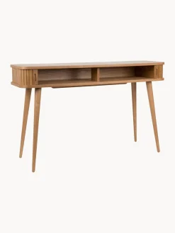 Consola de madera con puertas enrollables y frente acanalado Barbier