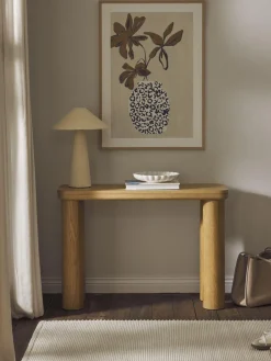 Consola de madera de roble Kalia