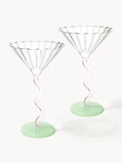 Copas de cóctel de vidrio de borosilicato Curve, 2 uds.
