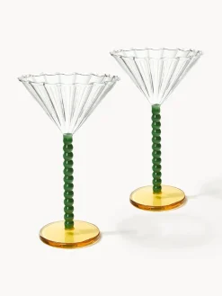 Copas de cóctel de vidrio de borosilicato Perle, 2 uds.