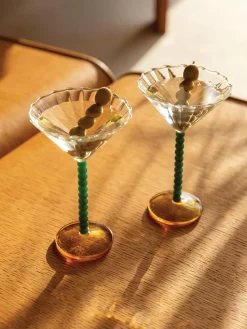 Copas de cóctel de vidrio de borosilicato Perle, 2 uds.