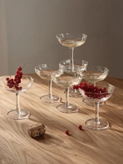 Copas de champán sopladas Limfjord, 4 uds.