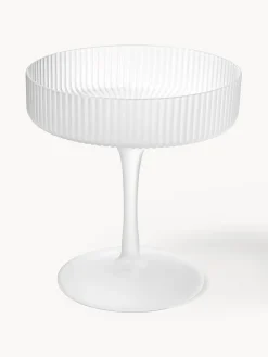 Copas de champán sopladas con relieves Ripple