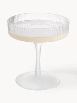 Copas de champán sopladas con relieves Ripple