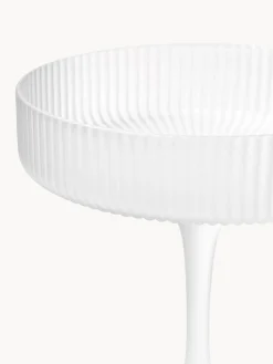 Copas de champán sopladas con relieves Ripple