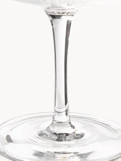 Copas de champán sopladas con relieves Ripple