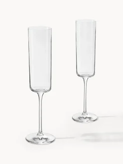 Copas de champán Xavia de cristal, 4 uds.