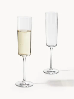 Copas de champán Xavia de cristal, 4 uds.