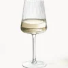 Copas de vino blanco artesanales con relieves Cami, 4 uds.