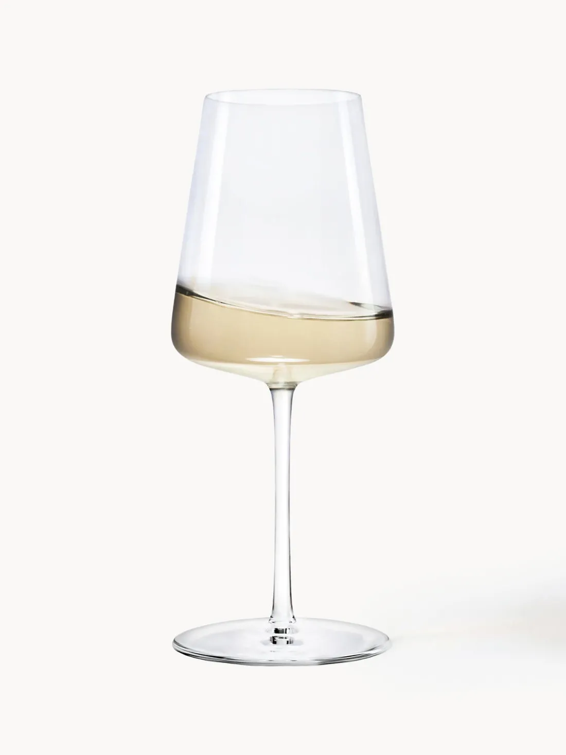 Copas de vino blanco de cristal en forma de cono Power, 6 uds.