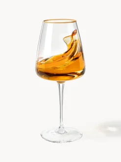 Copas de vino blanco de vidrio soplado Ellery, 4 uds.