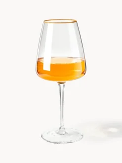 Copas de vino blanco de vidrio soplado Ellery, 4 uds.