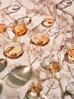 Copas de vino blanco sopladas Dune, 4 uds.