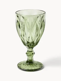 Copas de vino con patrón texturizado Colorado, 4 uds.