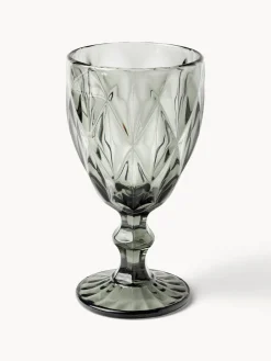 Copas de vino con patrón texturizado Colorado, 4 uds.