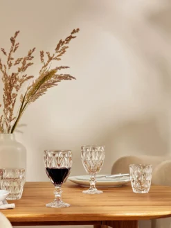 Copas de vino con patrón texturizado Colorado, 4 uds.