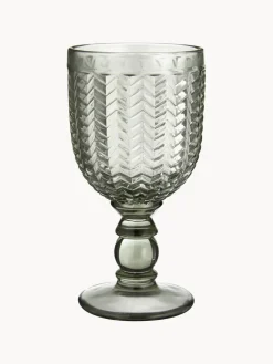Copas de vino con relieves Geometrie, 6 uds.