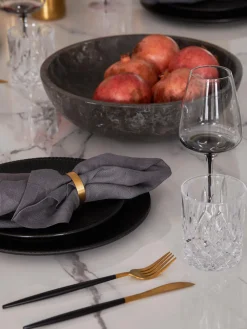 Copas de vino de vidrio soplado artesanalmente Smoke, 4 uds.