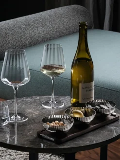 Copas de vino tinto de cristal con relieves Bernadotte, 6 uds.