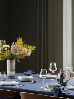 Copas de vino tinto de cristal con relieves Bernadotte, 6 uds.