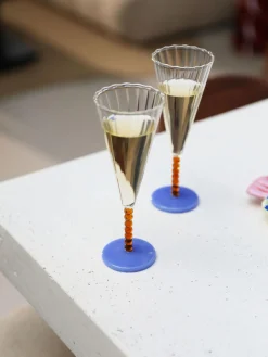 Copas flauta de champán artesanal Perle, 2 uds.