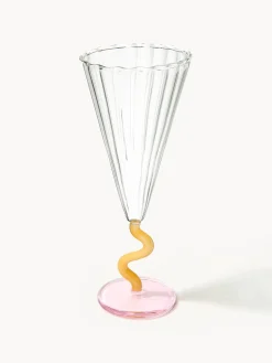 Copas flauta de champán artesanal Curve, 2 uds.