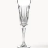 Copas flauta de champán de cristal con relieve Timeless, 6 uds.