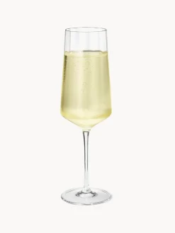 Copas flauta de champán de cristal con relieves Bernadotte, 6 uds.