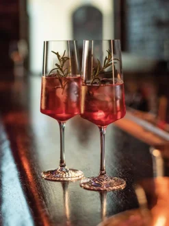 Copas flauta de champán de cristal Echo, 4 uds.