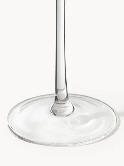 Copas flauta sopladas con borde dorado Aleo, 4 uds.