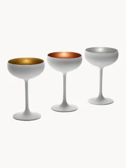 Copas pompadour de champán de cristal Elements, 6 uds.