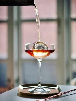 Copas pompadour de champán de cristal Aria, 6 uds.