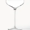 Copas pompadour de champán de cristal Swing, 6 uds.