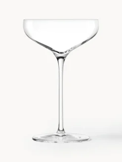 Copas pompadour de champán de cristal Swing, 6 uds.