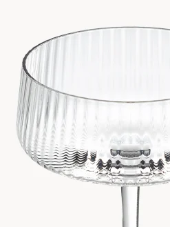 Copas pompadour de champán artesanales con relieves Cami, 4 uds.