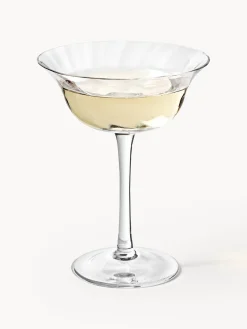 Copas pompadour de champán sopladas Swirl, 4 uds.