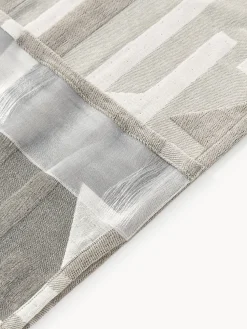 Cortina opaca de chenilla con cinta de lazo Felice, 2 uds.