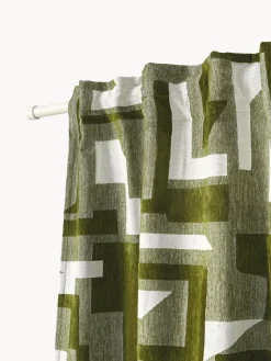 Cortina opaca de chenilla con cinta de lazo Felice, 2 uds.