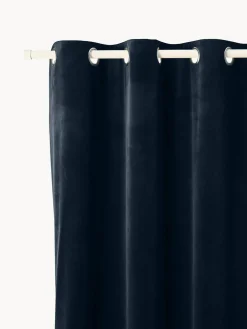 Cortinas oscurecedoras de terciopelo con ojales Rush, 2 uds.
