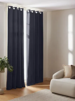 Cortinas oscurecedoras de terciopelo con ojales Rush, 2 uds.