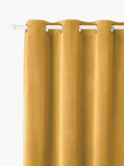 Cortinas oscurecedoras de terciopelo con ojales Rush, 2 uds.