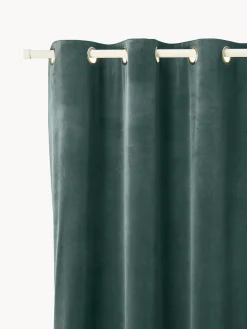 Cortinas oscurecedoras de terciopelo con ojales Rush, 2 uds.