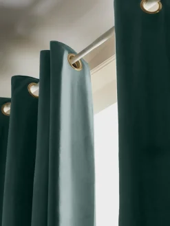 Cortinas oscurecedoras de terciopelo con ojales Rush, 2 uds.