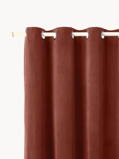 Cortinas oscurecedoras de terciopelo con ojales Rush, 2 uds.