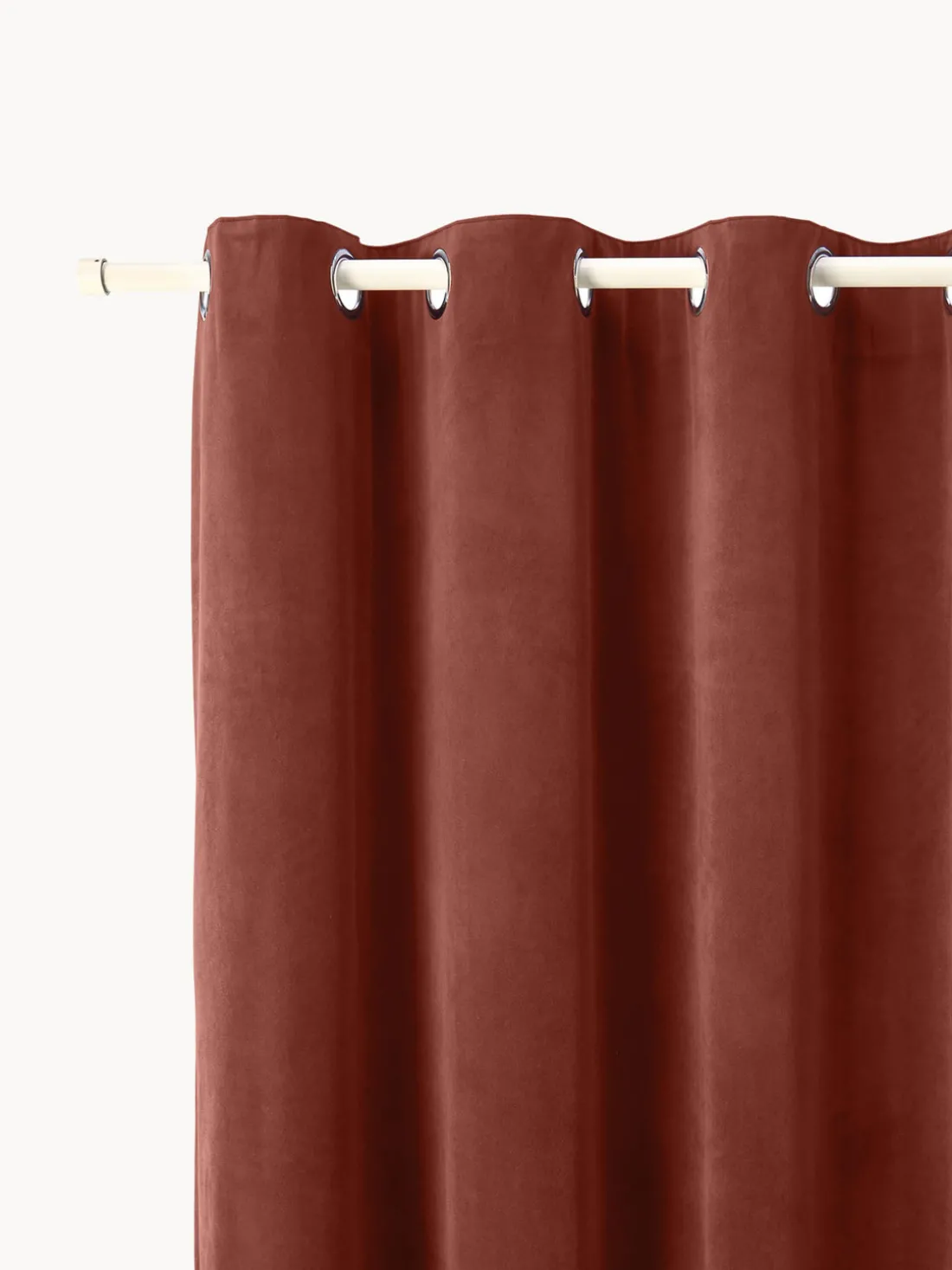 Cortinas oscurecedoras de terciopelo con ojales Rush, 2 uds.