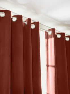 Cortinas oscurecedoras de terciopelo con ojales Rush, 2 uds.
